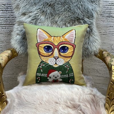 Kussen koho Picasso Cat Power 45x45- Modern - Woonkamer - Salon - Slaapkamer - Eetkamer - Sierkussen - Kussenhoes - Kat Motief