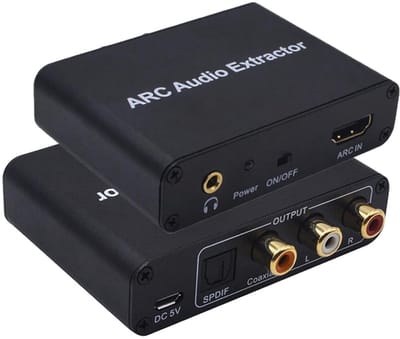 ARC Audio Extractor - Audio Converter - Geluid Verbeteren - Automatische Signaalmute - 192 KHz - Grijs