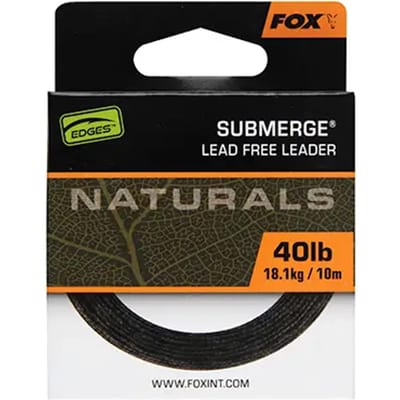 Vlechten Fox Naturals Submerge Leader 10 m/40lb/18,1 kg