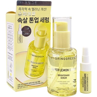 BRINGGREEN Sérum Éclaircissant Super Citron Glutathion 50 ml + Poudre Activatrice 3 g Ensemble Valeur Spéciale 1ea beige