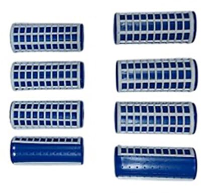 Rojafit Warmwaterkrullers - Thermokrullers - Lichtgewicht - Duurzaam - Combiset - 4x Medium + 4x Dik Ø26 mm x 65 mm = 8 Stuks - Blauw