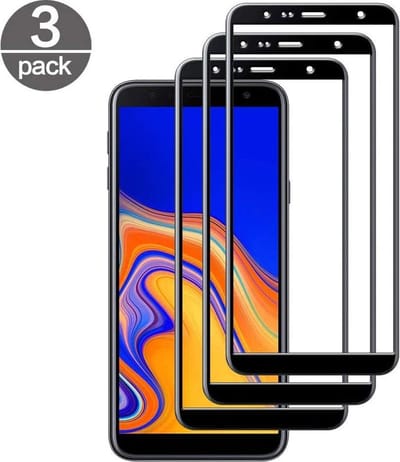 Volledige dekking Screenprotector Glas - Tempered Glass Screen Protector Geschikt voor: Samsung Galaxy J4 2018 - - 3x