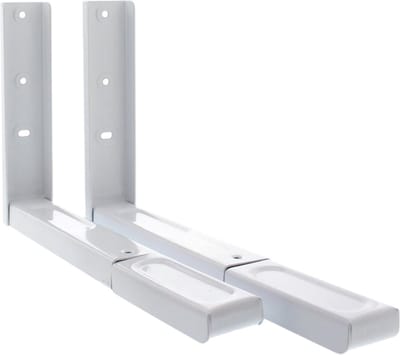 Magnetron Beugel - 2 Stuks - Wit - Verstelbare Muurbeugel Magnetron - Microwave Holder - Magnetron Rek - Magnetron Ophangbeugel - Magnetron Steun - Magnetron Wandsteun