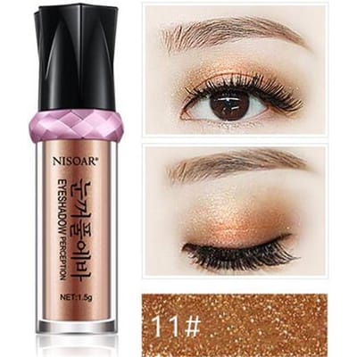 Glanzende, langdurige waterdichte glanspigmentpoeder Nude Mineral Eye Shadow Highlight Roll-on Cosmetic 11