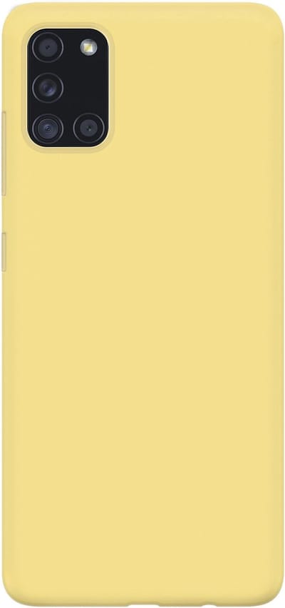 xoxo Wildhearts siliconen hoesje geschikt voor Samsung Galaxy A21s - Geel gekleurd hoesje - Pantone kleur - Backcover - verkrijgbaar in verschillende kleuren - Geel