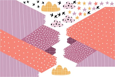 Kinderstickers van Scandinavische bergen, Jumanka-design, 120 x 180 cm