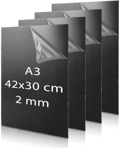 Dailygoods- Acrylplaat A3 2 mm - Zwarte Plexiglas Plaat - Rechthoekig - Robuust - Snijopties - Voor Schilderen/Doe-het-zelf