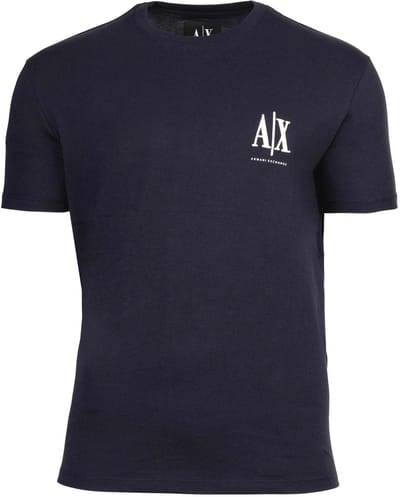 Printed Short Sleeve Round Neck T-shirt - Blue Shirts