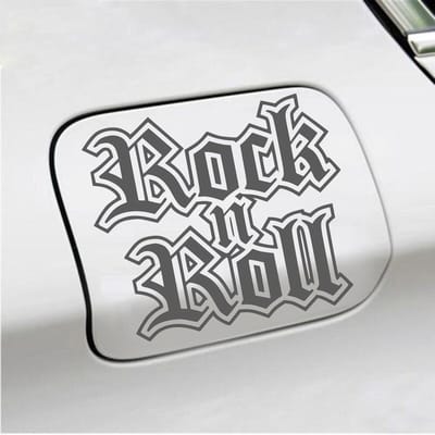 Bumpersticker - Rock N Roll - 13 X 15 - Antraciet