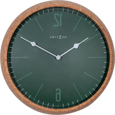 Kurk Wandklok - Leerklok Groen - Kinderen Leren Klokkijken - Stille Beweging - 30cm Diameter - Groen