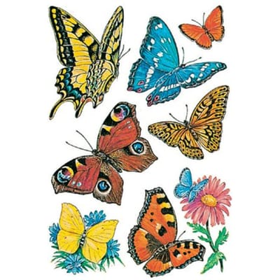 Huismerk Herma 3801 Etiket Vlinder - Pakje met 3 velletjes stickers
