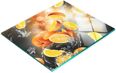 Decoratieve glazen keukensnijplank voor sinaasappels en water, 60x52 cm