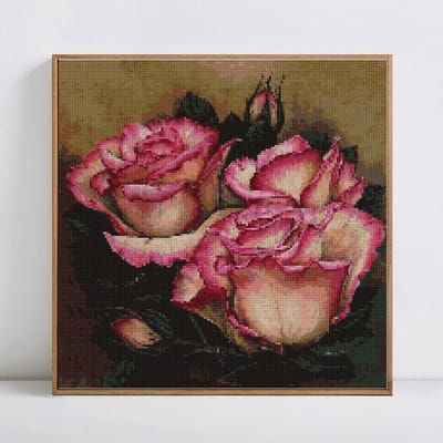 Diamant Borduurwerk Bloemen Diamant Schilderij Volledige Ronde Aankomst Diamant Mozaïek Foto 30x30 brown