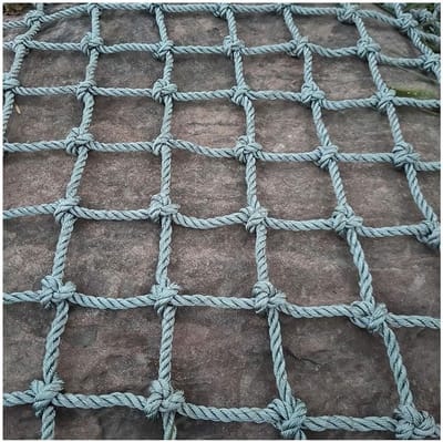 Klimnet Outdoor - Veiligheidsnet Kinderen - Speeltuin Bescherming - Versterkte Polyamidevezel - 3x3 Meter - Zwart