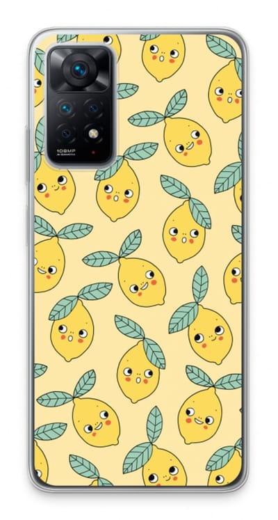 Case Company® - Hoesje geschikt voor Xiaomi Redmi Note 11 Pro hoesje - Citroenen - Soft Cover Telefoonhoesje - Bescherming aan alle Kanten en Schermrand