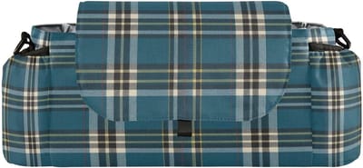 Kinderwagen Organizer - Baby Caddy - Onderweg Spullen - Geïsoleerde Bekerhouders - 42.5 cm - Schotse Tartan