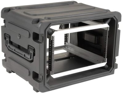 SKB - rSeries - 6U Rijdende Shock Rack - Zwart - 20-inch diep - met Wielen