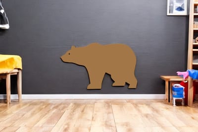 Prikbord - kurk - ijsbeer - kinderkamer - groot - dieren - muurdecoratie - babykamer
