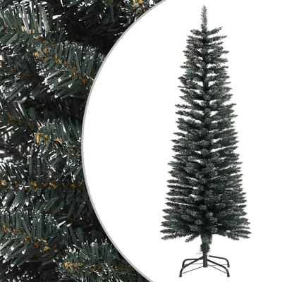 vidaXL - Kunstkerstboom - met - standaard - smal - 120 - cm - PVC - groen