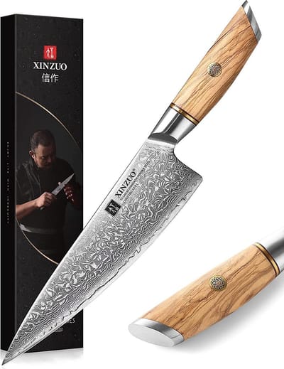 Xinzuo - koksmes keukenmes - demascus - professioneel mes - geschenk