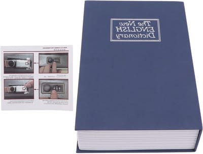 Verborgen Boek Kluis voor Kleine Appartementen en RV Leven - Draagbare Veiligheid voor Geld en Sieraden met Coded Lock, Ideaal voor Reizen en Thuisgebruik, 1.5 LB Capaciteit