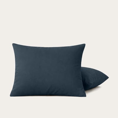 HappyBed Kussenslopen Midnight Navy 40x80 cm - Kussensloop set 2 stuks - 100% Katoen - Ultieme slaapcomfort