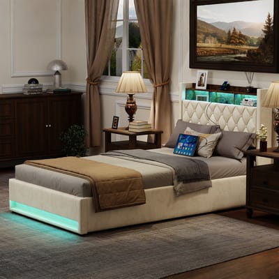 Wishdor Fluwelen Bedframe – MDF & metalen frame – Zonder matras – 140x190 cm