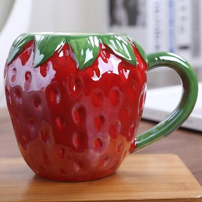 Creatieve Leuke Huisdier Fruitbeker Keramische Mok Aangepaste Kinderwaterbeker Melkbeker Europese en Amerikaanse Kantoorbeker 401-500ml