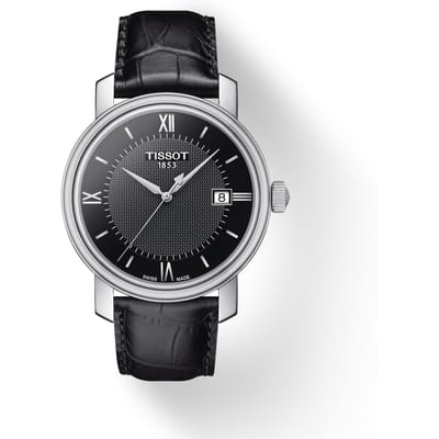 Tissot Leren Band Zwarte Wijzerplaat Heren Modehorloge T097.410.16.058.00 zwart