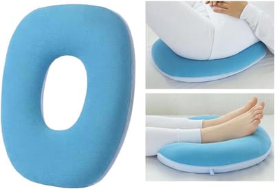 Zitkussen - Donutkussen - Heupkussen - Voor het verlichten van doorligwonden en drukplekken, rolstoelzitkussen, blauw