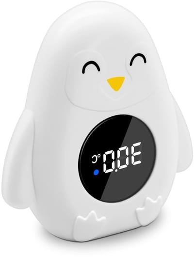 Digitale badthermometer voor baby's met LED waarschuwingslampje en temperatuuralarm, veilig voor pasgeborenen, peuters, bad en zwembad