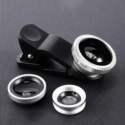 3-in-1 Mobiele Telefoon Camera Accessoire met Drie Lenstypes: Groothoek, Macro en Fisheye voor Buitenreis Fotografie