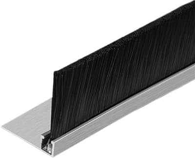 Deurborstel Aluminiumlegering - Tochtborstel Afdichting - Stof en Tocht Weren - Hoge Dichtheid Borstelharen - 1 meter - Zilver