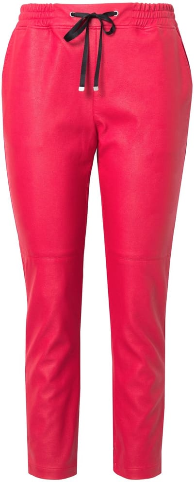 Angel of Style - Dames - Broek in leerlook - Rood - Maat 48