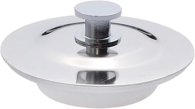 Badstop Stopper - Badplug Afvoer - Water Vasthouden - Oppervlakteveilige Basis - 42-44 mm - Zilver