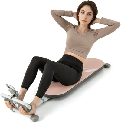 COSTWAY Sit Up Bank, inklapbaar, schuine bank, in hoogte verstelbaar, met 3 standen verstelbare hoeken, trainingsbank met mobiele telefoonhouder, halterbank voor thuis, belastbaar tot 150 kg, voor