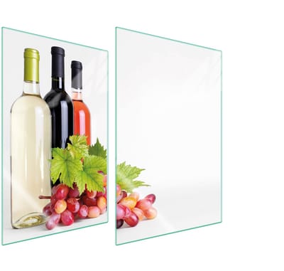 TMK ArtDeko - Glazen Beschermplaat - 2x 35x52 cm - Veilig en Hygiënisch