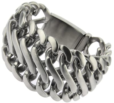 Bukovsky - Matte Stalen Heren Armband - "Elegance XL" - 19 cm - Geborsteld - Gematteerd - Roestvrij Staal - 316L Stainless Steel