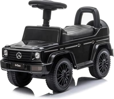 Mercedes G350 Loopauto 1 tot 3 jaar – Officieel Gelicentieerde Mercedes-Benz Loopauto met Claxon & Opbergvak – Buitenspeelgoed Peuter met Blokstandaard & Cadeaubox – Zwart