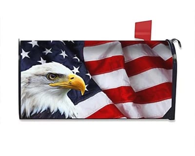 Brievenbus cover met zeearend en Amerikaanse vlag - Waterdichte decoratie voor huis en tuin (45 x 50 cm)