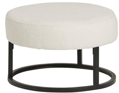Escabel poef - Ø50 - Alpine - Ivory - Unique Collection