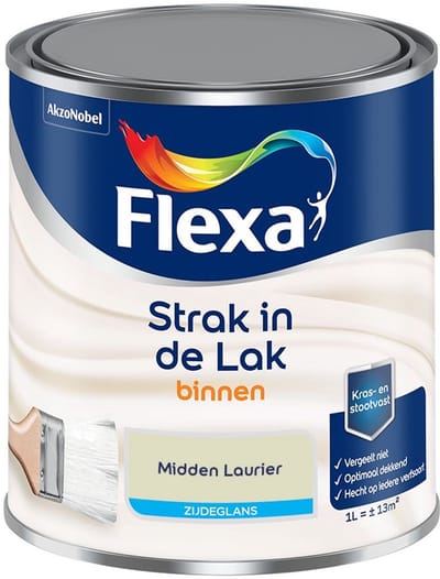 Flexa - Strak In De Lak Binnenlak Zijdeglans - Midden Laurier - Mengverf - 1 L