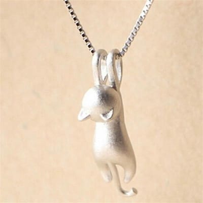 Ventfille Echte Koperen Kettingen Katten HangersenKettingen Puur Kitten Damesmode Dier Gepersonaliseerde Cadeaus zilver