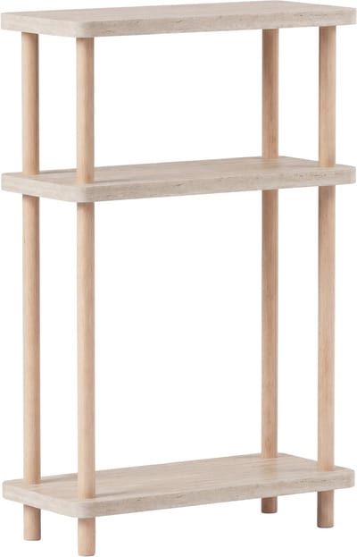 Staand rek Nampernu 62x40x18 cm met deur opbergvakken travertijn [en.casa]