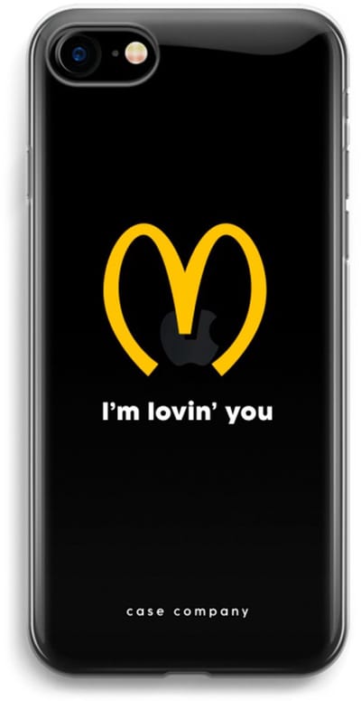 Case Company® - Hoesje geschikt voor iPhone SE 2020 hoesje - I'm lovin' you - Soft Cover Telefoonhoesje - Bescherming aan alle Kanten en Schermrand