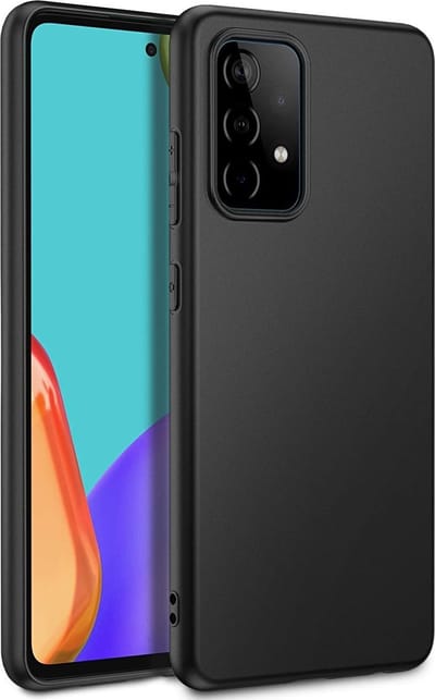 Hoesje geschikt voor Samsung Galaxy A52 hoesje Siliconen cover Zwart backcover