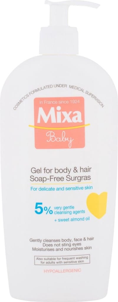Mixa - Baby Gel for body & hair Soap Free Surgres Extra nourishing cleansing gel and body hair of children - 400ml