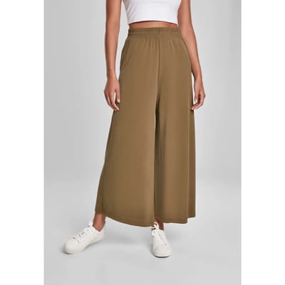 Urban Classics Ladies Modal Culotte Summerolive Maat: S | Wijde Broeken Outlet | Dames | Bruin