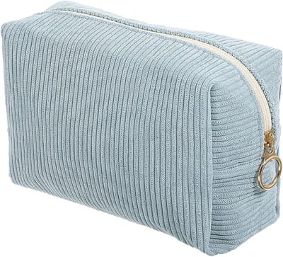 Kleine Make-up Tas voor Vrouwen, Reis Cosmetica Organizer met Rits, Ruime Multifunctionele Make-up Opbergtas voor Accessoires (Blauw)
