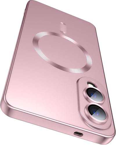 Casemania Hoesje Geschikt voor Samsung Galaxy S25 Edge - Roze - Matte Siliconen Back Cover - Geschikt voor MagSafe